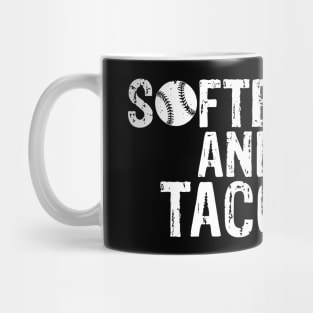 Cute Softball and Tacos Softball Players Mug